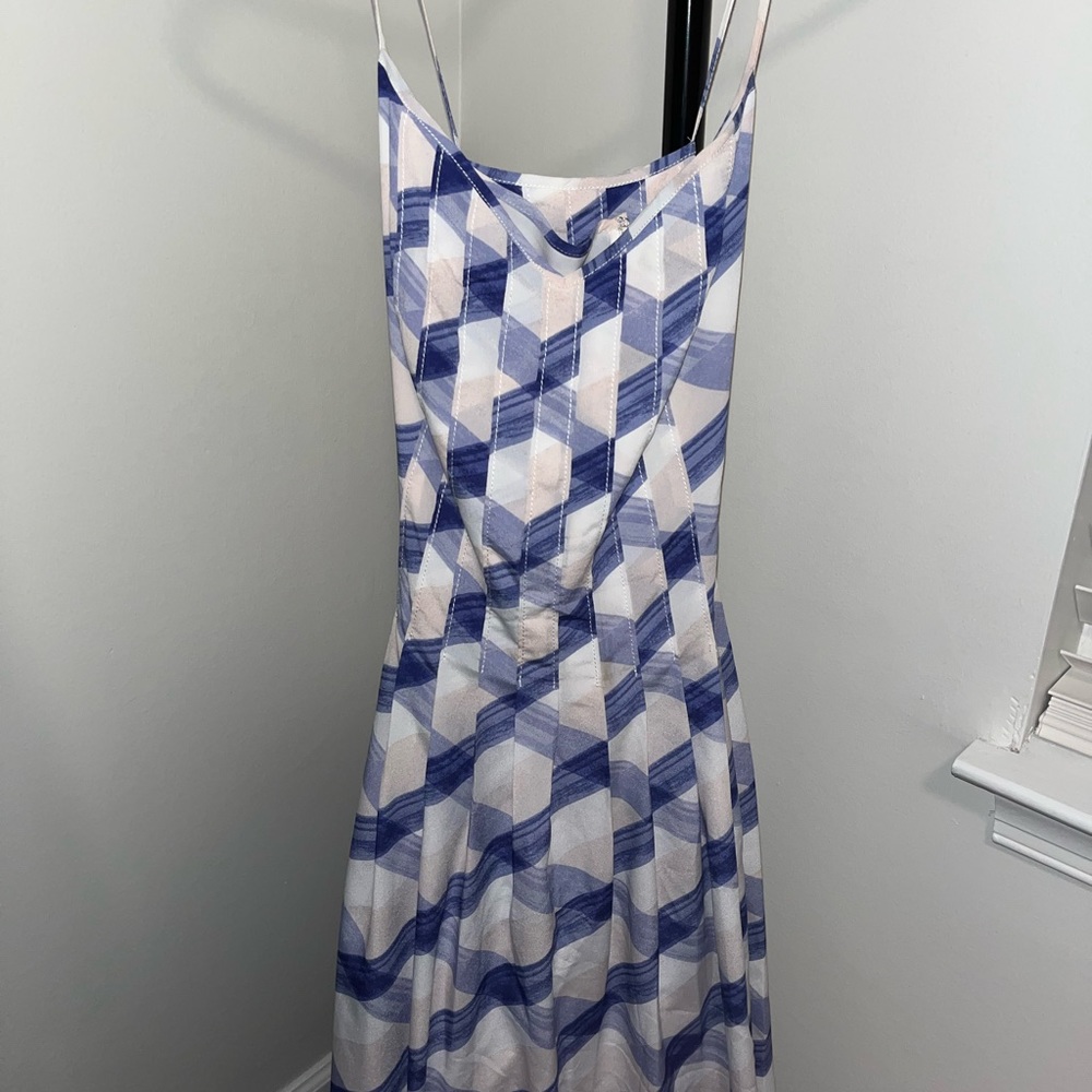 BANANA REPUBLIC GINGHAM MAXI DRESS